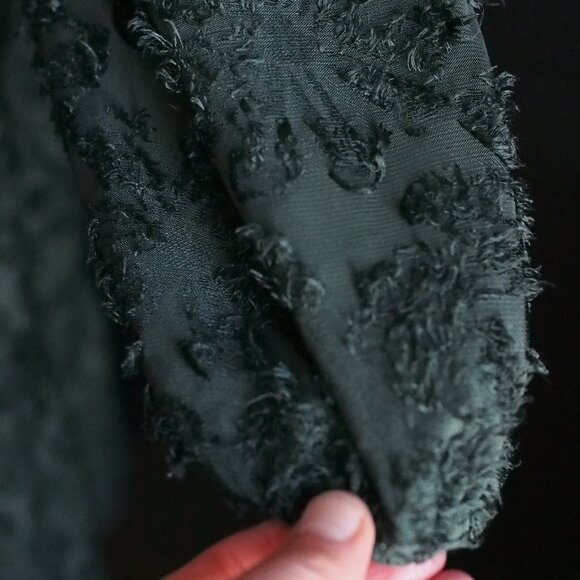 Icone (by Simons) | Jacquard Floral Dress in Forest Green - Picture 4 of 5